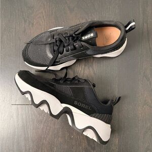 Sorel Black and White Athletic Shoes